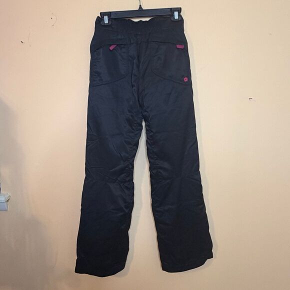 Wild roses insulated ski snowboard pants black pink size small snow - Picture 3 of 7